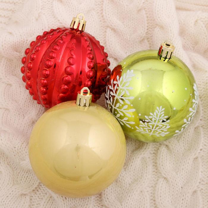 Набор шаров пластик d-8 см, 6 шт "Мелодия праздника" микс 
Набор шаров пластик d-8 см, 6 шт "Мелодия праздника" микс