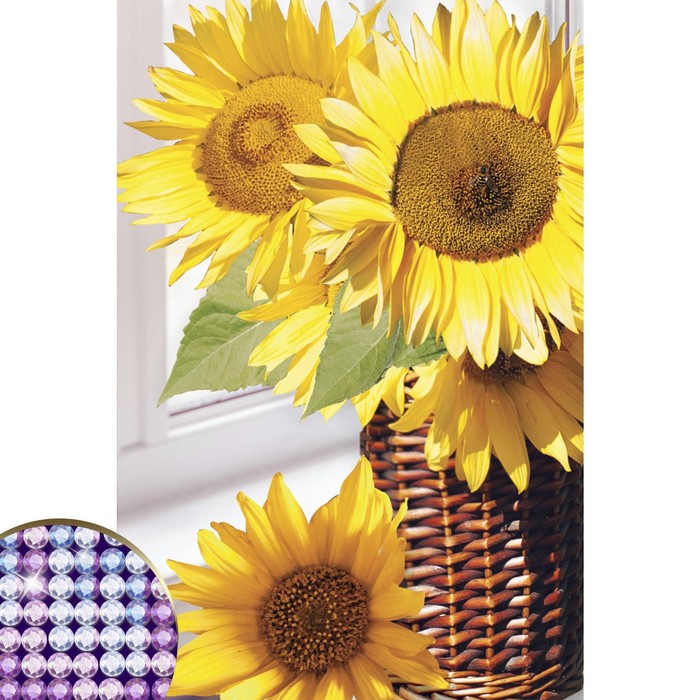 Алмазная мозаика с частичным заполнением «Подсолнухи» 20×30 см, на холсте
Алмазная мозаика с частичным заполнением «Подсолнухи» 20×30 см, на холсте