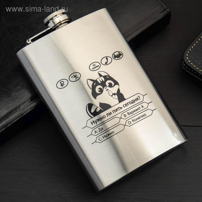 фото Фляжка "нужно ли пить?", 270 мл