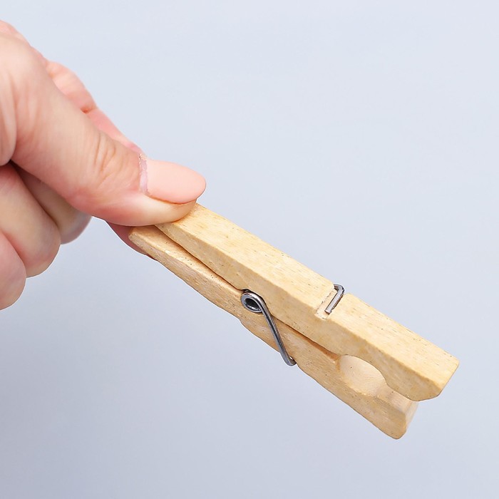 фото Прищепки деревянная «кубаночка», 20 шт