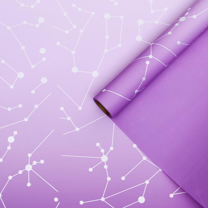 Плёнка матовая двухсторонняя "Созвездие" сиреневый, 0,58 х 10 м
Плёнка матовая двухсторонняя "Созвездие" сиреневый, 0,58 х 10 м