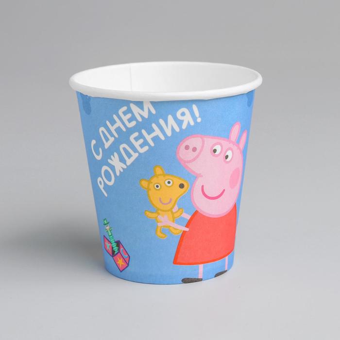 Стакан бумажный «Свинка Пеппа. С днём рождения!», набор 6 шт., 250 мл
Стакан бумажный «Свинка Пеппа. С днём рождения!», набор 6 шт., 250 мл