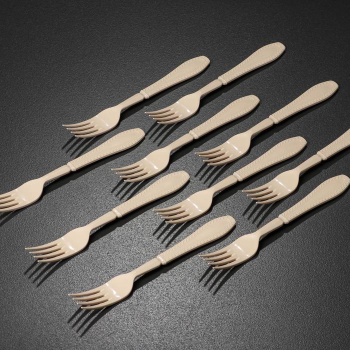 Вилка столовая, многоразовая, цвет бежевый
Вилка столовая, многоразовая, цвет бежевый