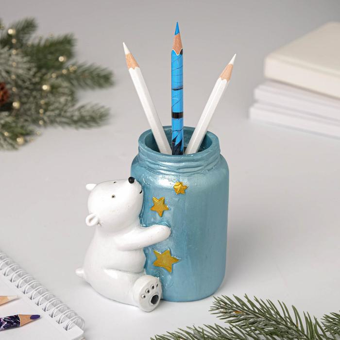 Подставка для карандашей «Мишка с баночкой»
Подставка для карандашей «Мишка с баночкой»