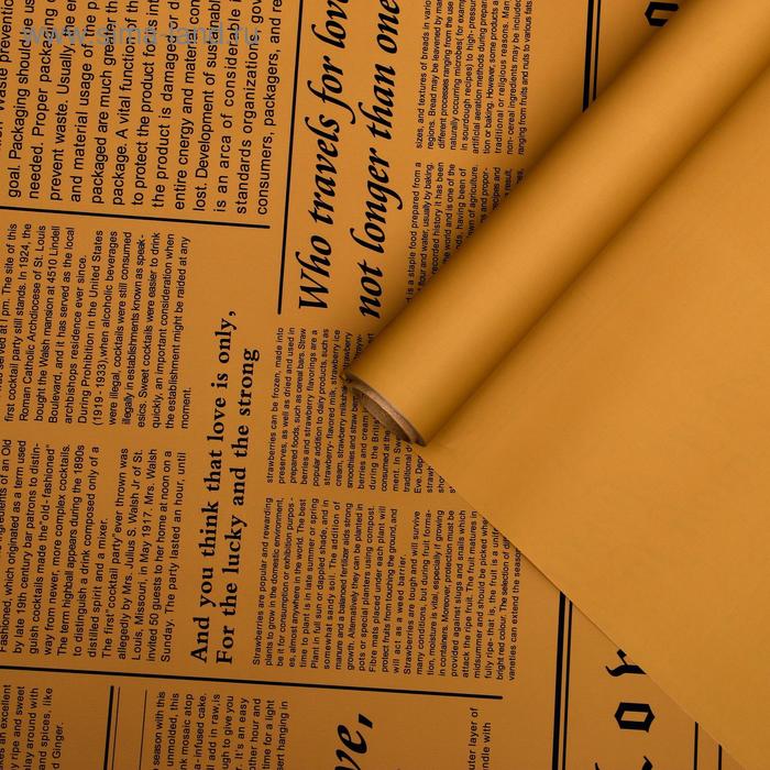 Плёнка матовая двухсторонняя "Газета на крафте" крафт, 0,58 х 10 м
Плёнка матовая двухсторонняя "Газета на крафте" крафт, 0,58 х 10 м