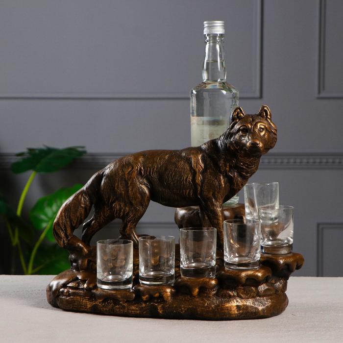 Мини-бар "Волк", цвет коричнево-золотой, 36 см × 23 см × 28 см
Мини-бар "Волк", цвет коричнево-золотой, 36 см × 23 см × 28 см