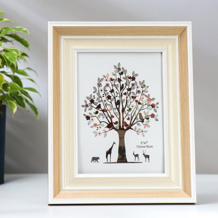 Фоторамка пластик 13х18 см "Двойной беж с белой полосой" 24,7х19,6х2 см 
Фоторамка пластик 13х18 см "Двойной беж с белой полосой" 24,7х19,6х2 см