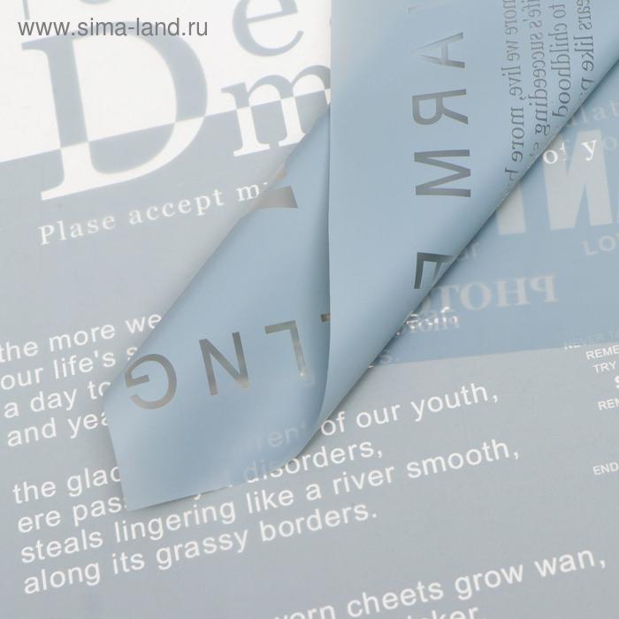 Плёнка матовая "Модный журнал" серо-голубой, 0,58 х 0,58 м
Плёнка матовая "Модный журнал" серо-голубой, 0,58 х 0,58 м