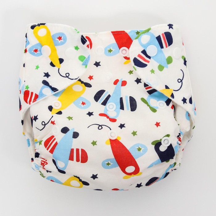 Многоразовый подгузник с вкладышем «Самолеты»
Многоразовый подгузник с вкладышем «Самолеты»
