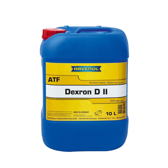 Трансмиссионное масло RAVENOL ATF Dexron DII, 10л
Трансмиссионное масло RAVENOL ATF Dexron DII, 10л