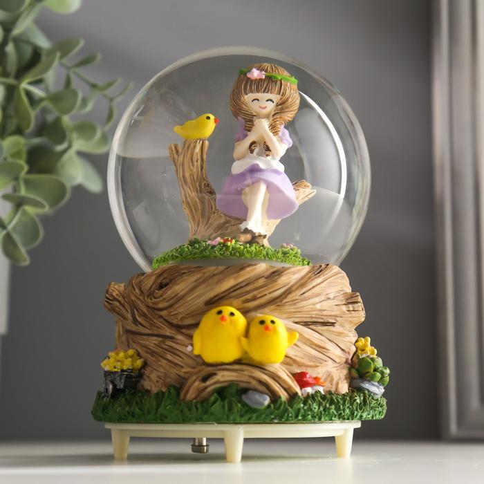 Сувенир полистоун водяной шар музыка "Девочка с цыплёнком" крутится МИКС 15,5х10х10 см
Сувенир полистоун водяной шар музыка "Девочка с цыплёнком" крутится МИКС 15,5х10х10 см