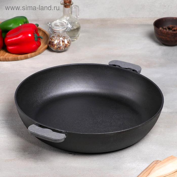 Жаровня чугунная, d=34 см, без крышки, цвет чёрный 
Жаровня чугунная, d=34 см, без крышки, цвет чёрный