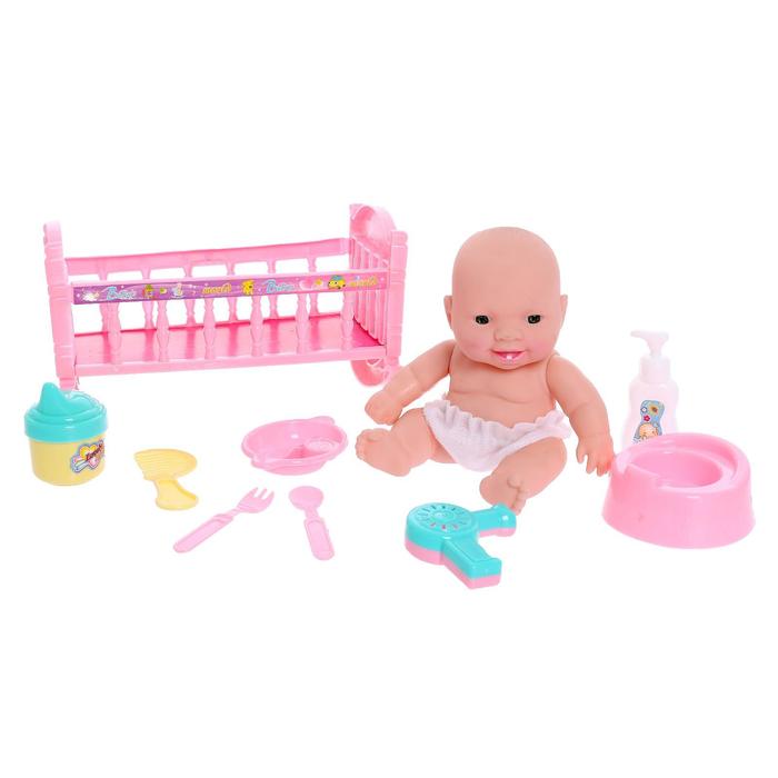 Пупс «Радостная малютка» в кроватке с аксессуарами
Пупс «Радостная малютка» в кроватке с аксессуарами