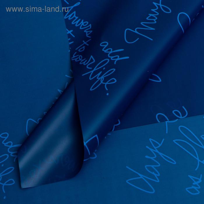 Плёнка матовая двухсторонняя "Почерк" синий, 0,58 х 0,58 м 
Плёнка матовая двухсторонняя "Почерк" синий, 0,58 х 0,58 м