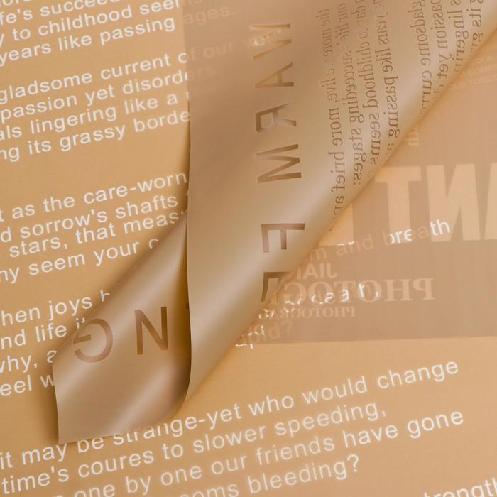 Плёнка матовая "Модный журнал" кремовый, 0,58 х 0,58 м
Плёнка матовая "Модный журнал" кремовый, 0,58 х 0,58 м