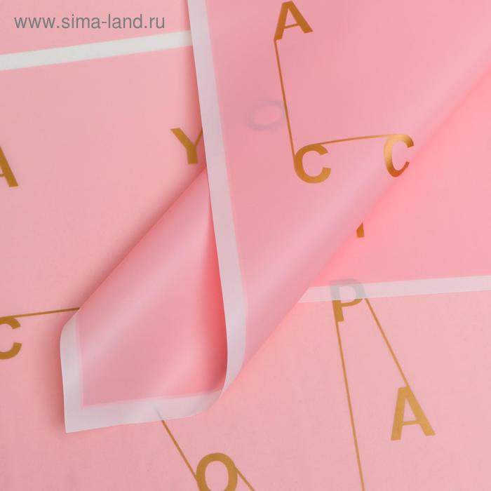 Плёнка матовая "Золотые буквы" розовый, 0,58 х 0,58 м
Плёнка матовая "Золотые буквы" розовый, 0,58 х 0,58 м