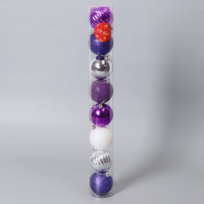 фото Набор шаров пластик d-6 см, 8 шт "джина" микс зимнее волшебство