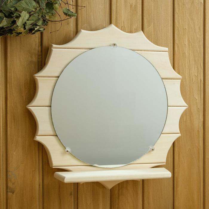 Зеркало настенное из липы "Солнце" с полкой, 30х30см
Зеркало настенное из липы "Солнце" с полкой, 30х30см