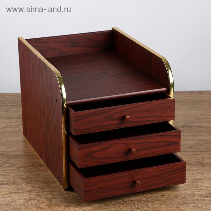 фото Органайзер 4 секции (3 ящика, полка), 25*34*26см