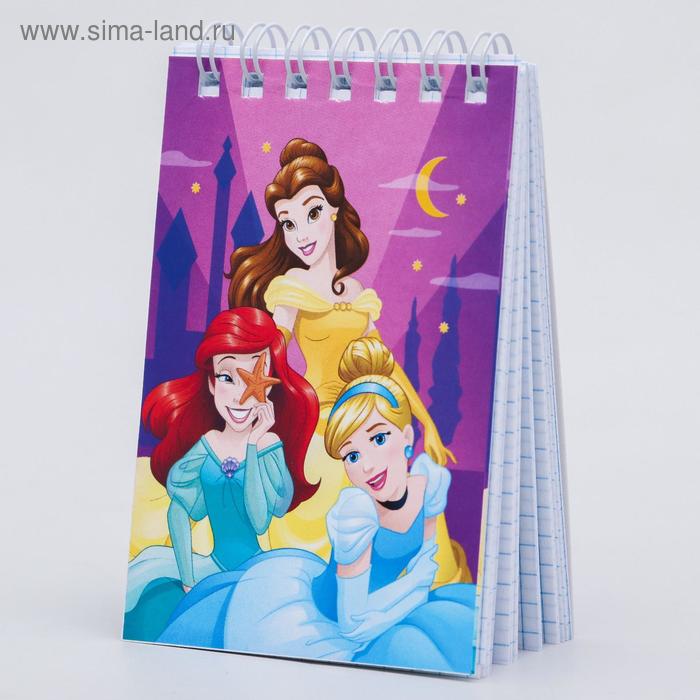 Блокнот А7 32 л на гребне Принцессы Принцессы Дисней 
Блокнот А7 32 л на гребне Принцессы Принцессы Дисней