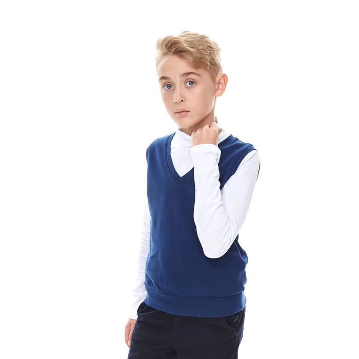 фото Жилет для мальчика, рост 122 см, цвет синий umka