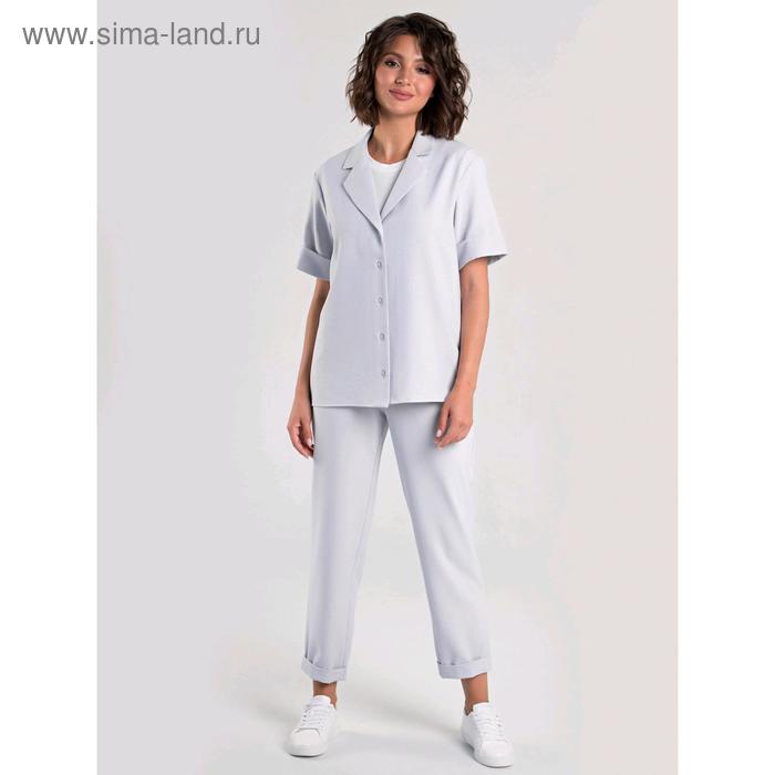 Блузка женская, размер 50-52, цвет светло-серый 
Блузка женская, размер 50-52, цвет светло-серый