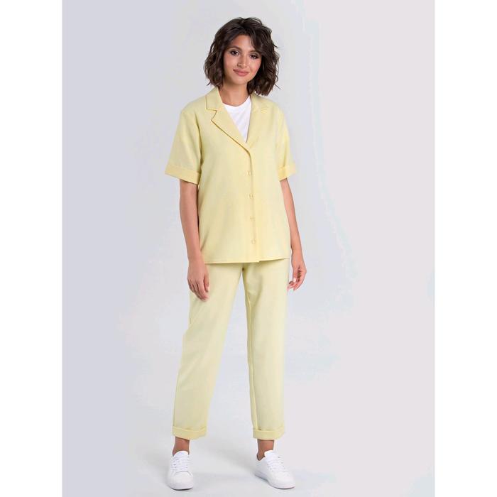 Блузка женская, размер 50-52, цвет желтый 
Блузка женская, размер 50-52, цвет желтый