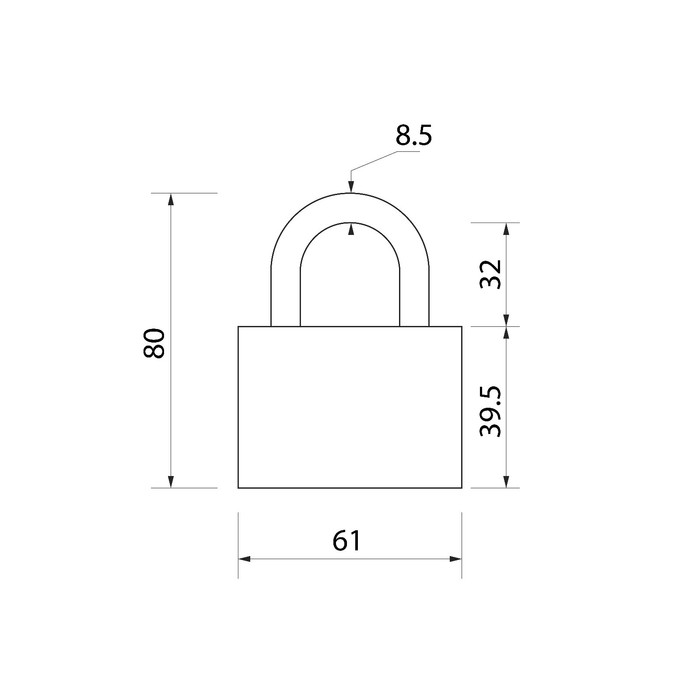 фото Замок навесной, тип 5, 7х70 мм тундра