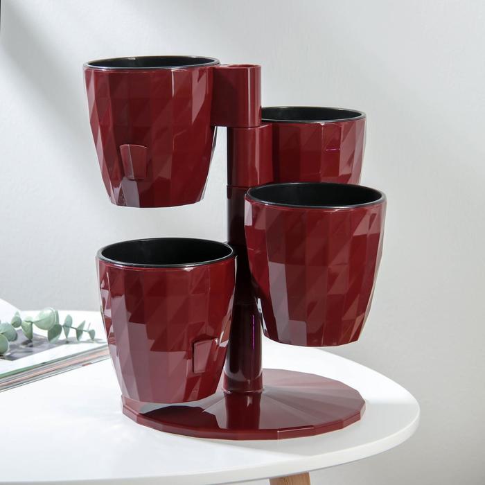 Кашпо многоярусное Ruby, цвет бордовый
Кашпо многоярусное Ruby, цвет бордовый