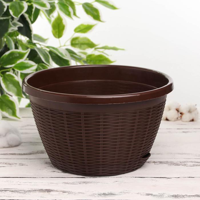 Кашпо с прикорневым поливом, 4,5 л, цвет тёмно-коричневый
Кашпо с прикорневым поливом, 4,5 л, цвет тёмно-коричневый