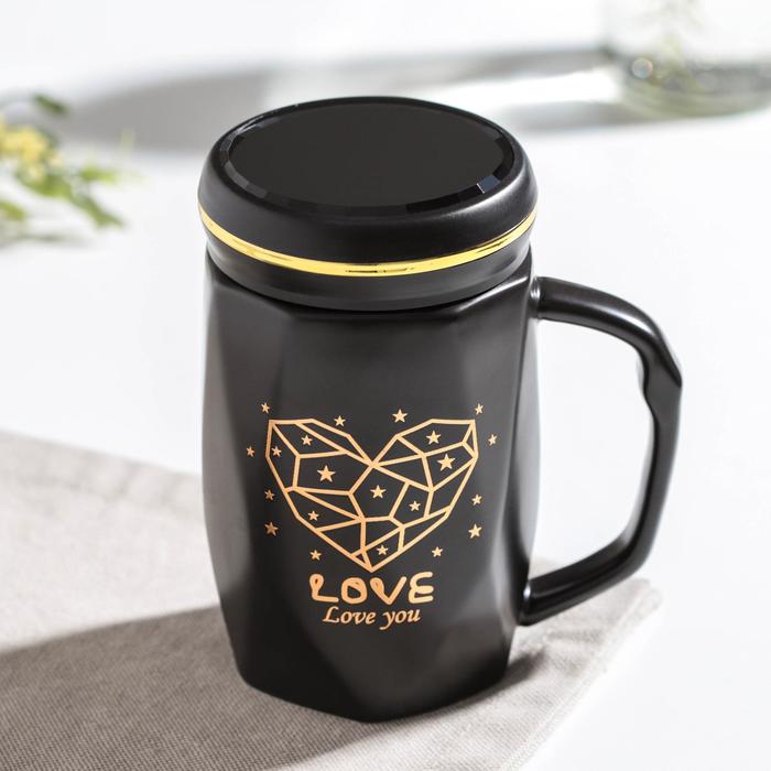 Кружка «Черное сердце», 400 мл, с зеркальной крышкой, рисунок МИКС
Кружка «Черное сердце», 400 мл, с зеркальной крышкой, рисунок МИКС