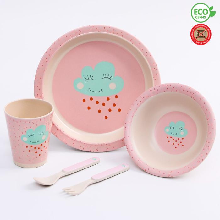 Набор бамбуковой посуды «Облачко», 5 предметов: тарелка, миска, стакан, вилка, ложка
Набор бамбуковой посуды «Облачко», 5 предметов: тарелка, миска, стакан, вилка, ложка