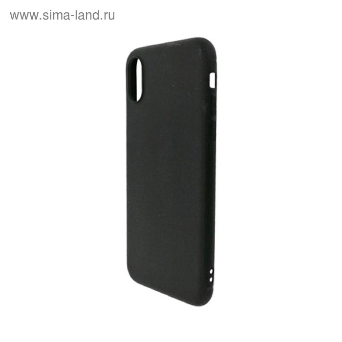 фото Чехол borasco mate, для iphone xs max, силиконовый, чёрный