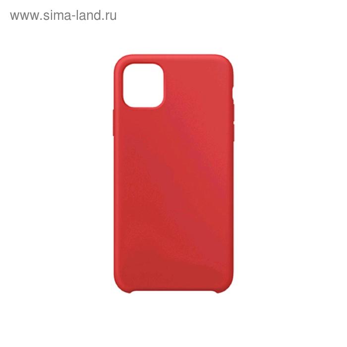 фото Чехол borasco soft touch, для iphone 11 pro, силиконовый с микрофиброй, красный