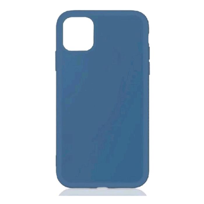 фото Чехол df ioriginal-02, для iphone 11 pro, силиконовый с микрофиброй, синий