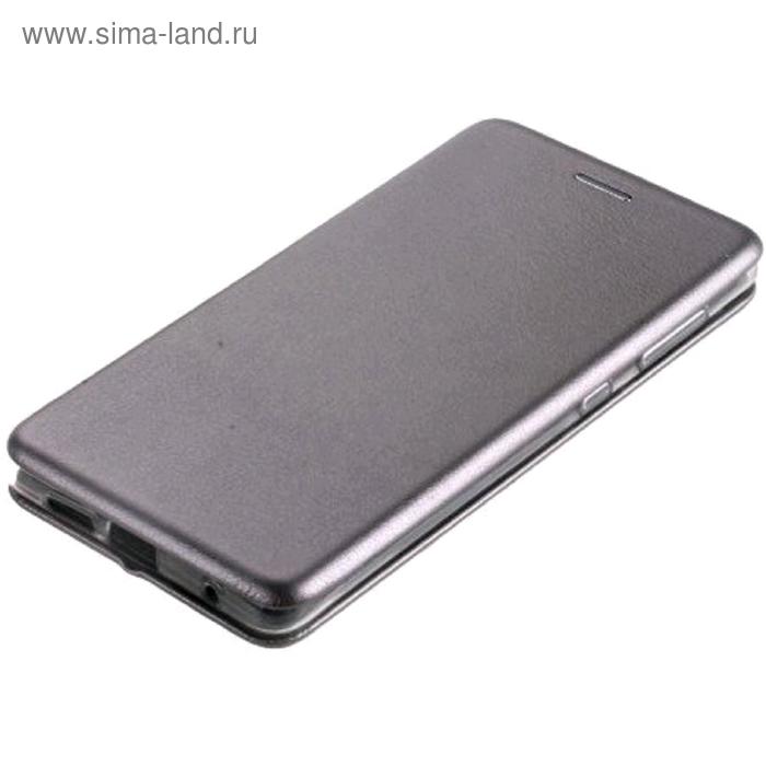 фото Чехол-книжка neypo premium, для iphone x/xs, искусственная кожа, силикон, серебристый