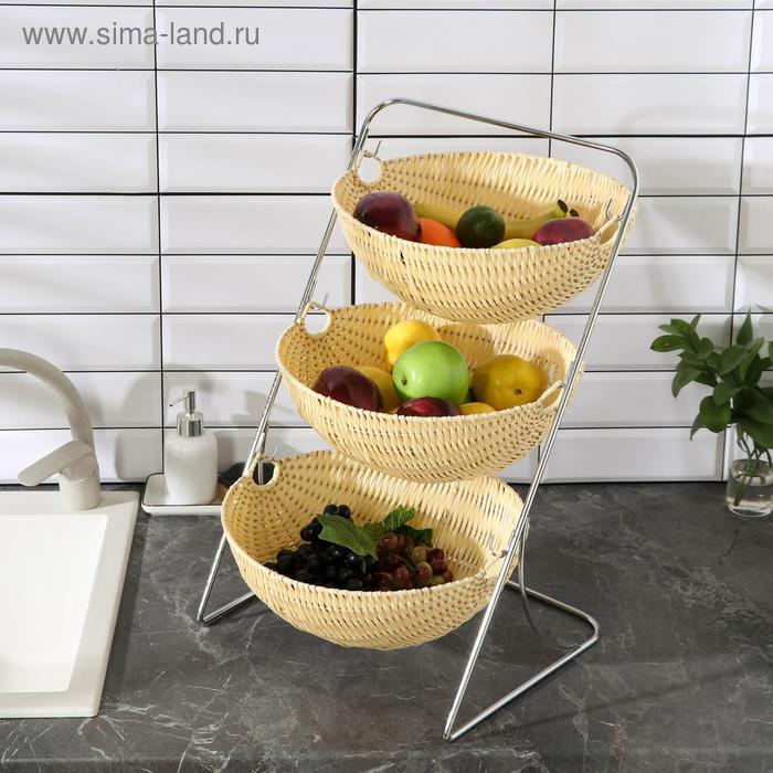 Этажерка настольная «Качель», 3-х ярусная, 35×30×58 см, цвет бежевый
Этажерка настольная «Качель», 3-х ярусная, 35×30×58 см, цвет бежевый