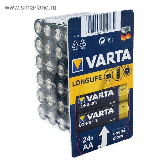 Батарейка алкалиновая Varta LongLife, AA, LR6-24BOX, 1.5В, бокс, 24 шт.
Батарейка алкалиновая Varta LongLife, AA, LR6-24BOX, 1.5В, бокс, 24 шт.