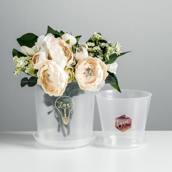 Набор кашпо с поддоном для орхидеи 2 в 1 «Геометрия», 0,8 и 1,6 л, 11 х 12 и 14 х 14 см
Набор кашпо с поддоном для орхидеи 2 в 1 «Геометрия», 0,8 и 1,6 л, 11 х 12 и 14 х 14 см