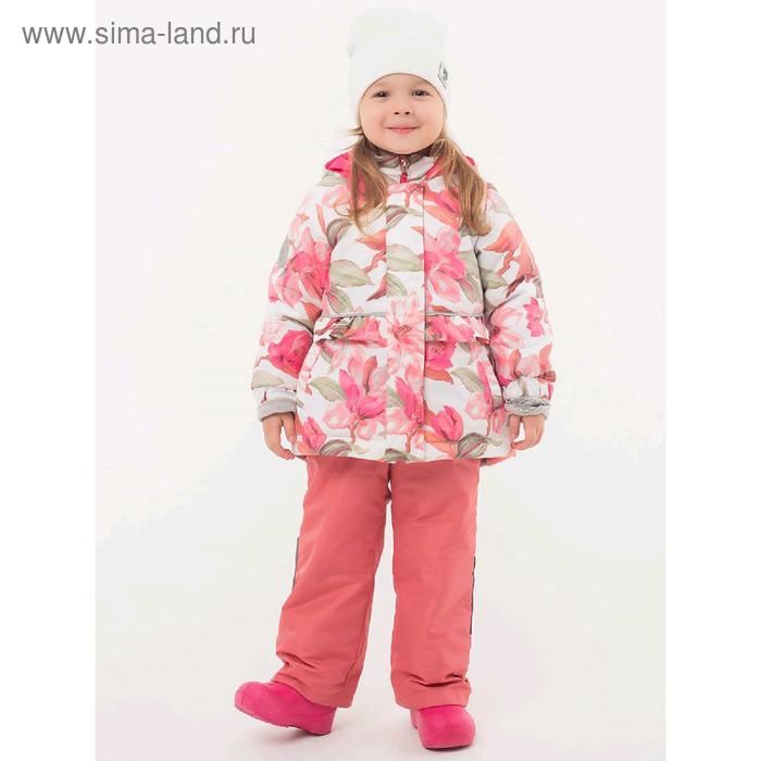 фото Комплект из куртки и полукомбинезона для девочек «даниела», рост 104 см, цвет белый emson kids