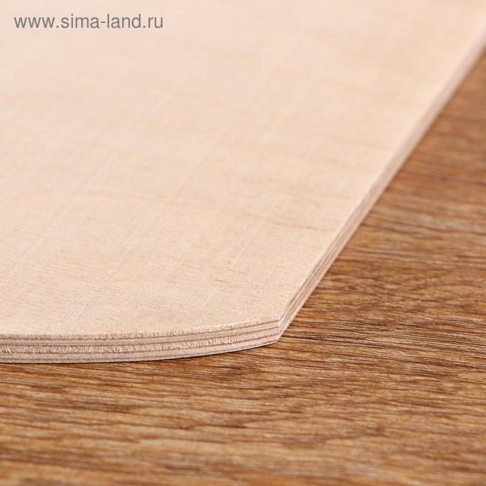 фото Доска разделочная деревянная "лопаточка", с ручкой, 29×19×0,3 см