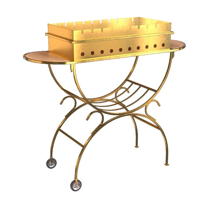 Мангал BOYSCOUT GOLD с 2 столиками, дровницей, на колесах
Мангал BOYSCOUT GOLD с 2 столиками, дровницей, на колесах