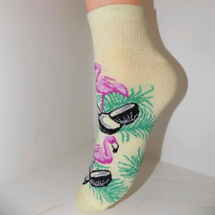 фото Носки женские, размер 25, цвет лимонный, 10 пар в уп. лысьвенская мануфактура