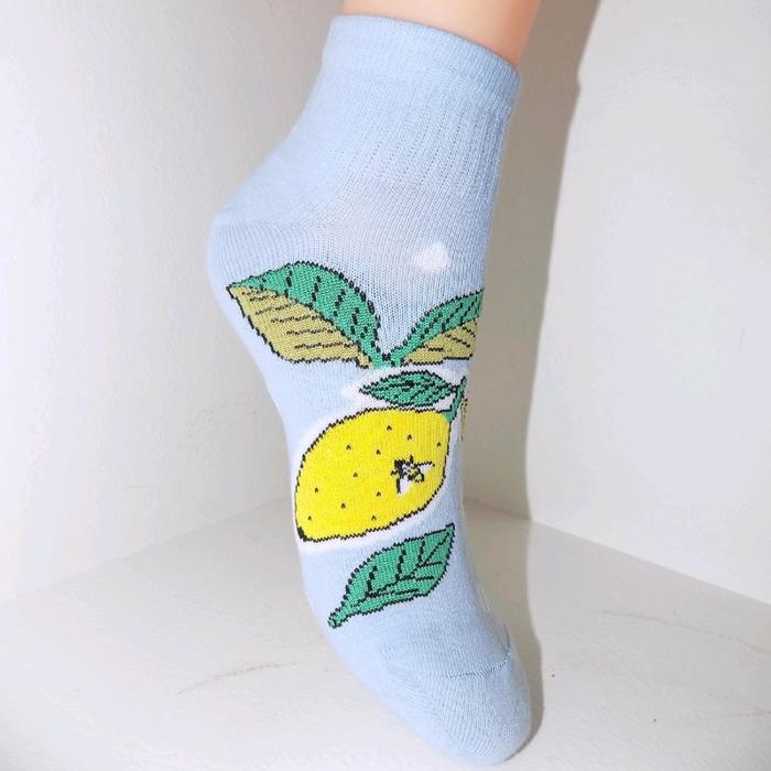 фото Носки женские, размер 23, цвет светло-голубой, 10 пар в уп. лысьвенская мануфактура