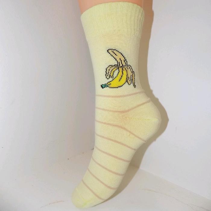 фото Носки женские, размер 21-23, цвет лимонный, 10 пар в уп. лысьвенская мануфактура