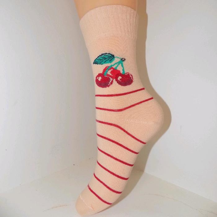 фото Носки женские, размер 21-23, цвет персиковый, 5 пар в уп. лысьвенская мануфактура