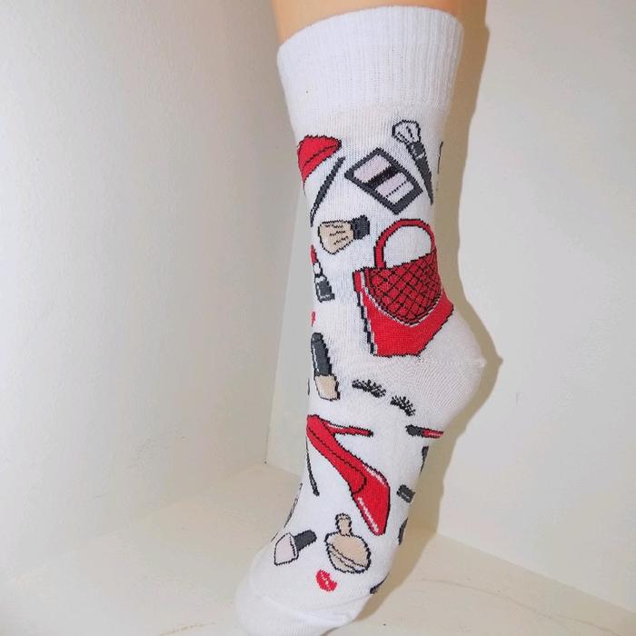 фото Носки женские, размер 21-23, цвет белый, 6 пар в уп. лысьвенская мануфактура