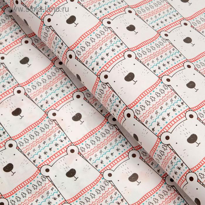 Бумага упаковочная крафт "Белый мишка", 0,5 х 0,7 м
Бумага упаковочная крафт "Белый мишка", 0,5 х 0,7 м