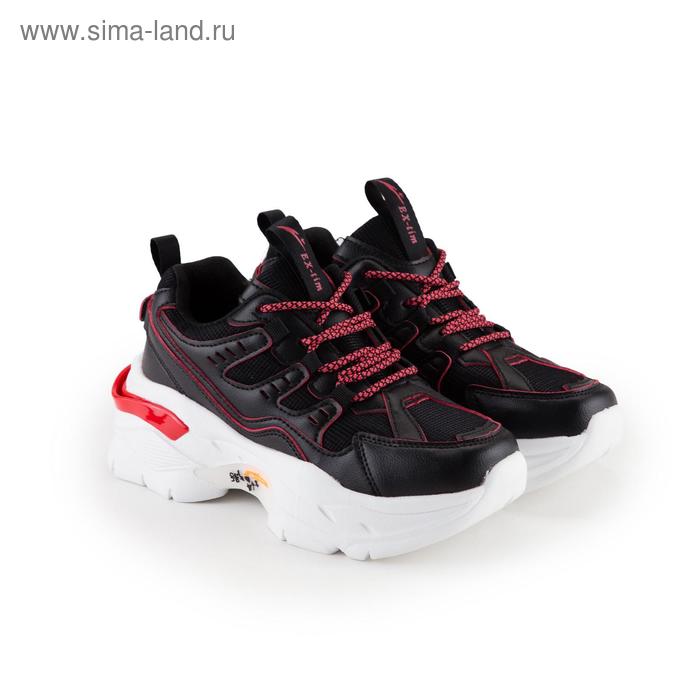 фото Кроссовки женские, цвет чёрный, размер 39 ex-tim