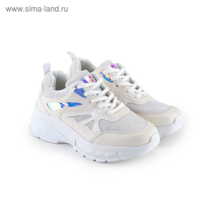 фото Кроссовки женские, цвет бежевый, размер 39 ex-tim